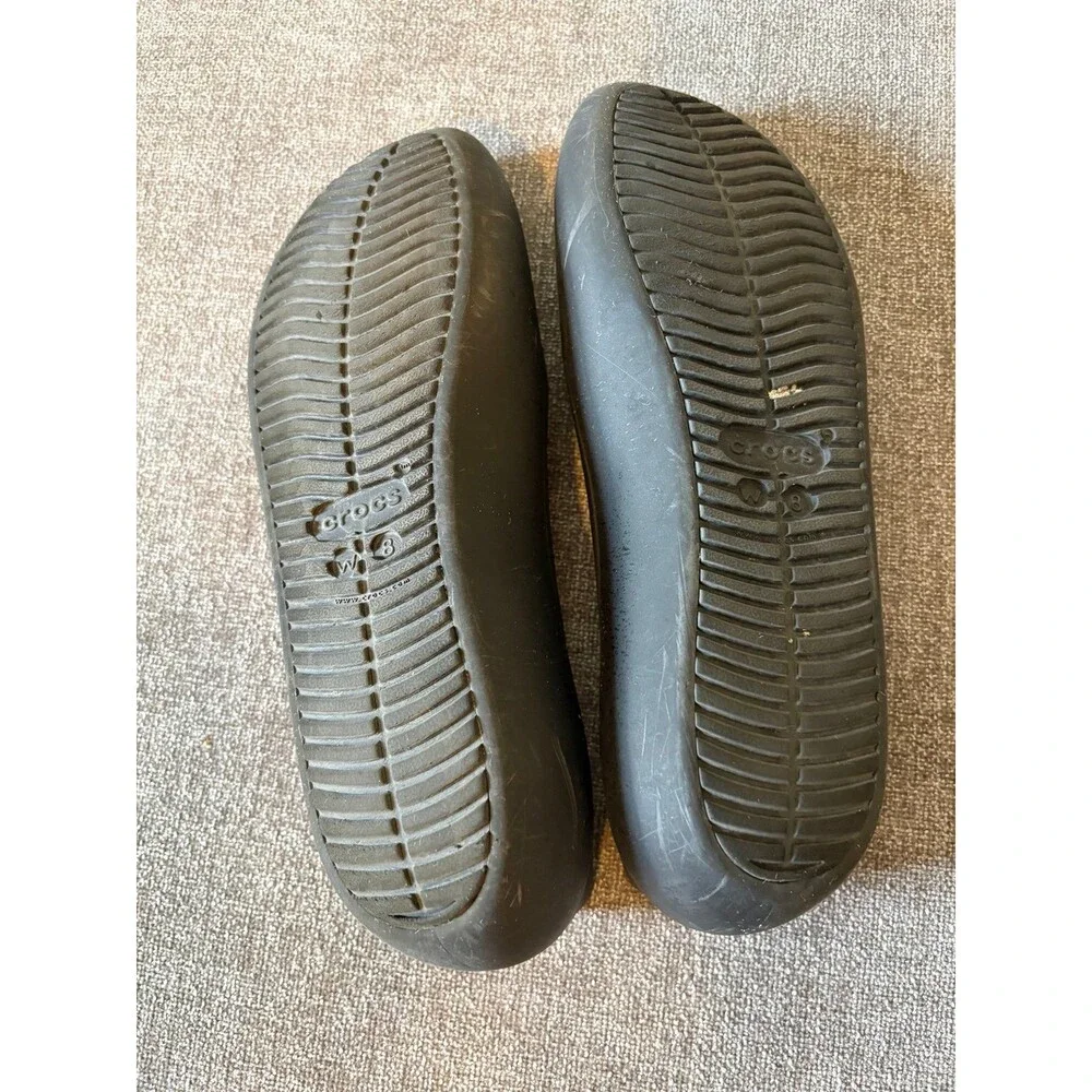 Crocs brooklyn black iconic comfort ballet flats size 8